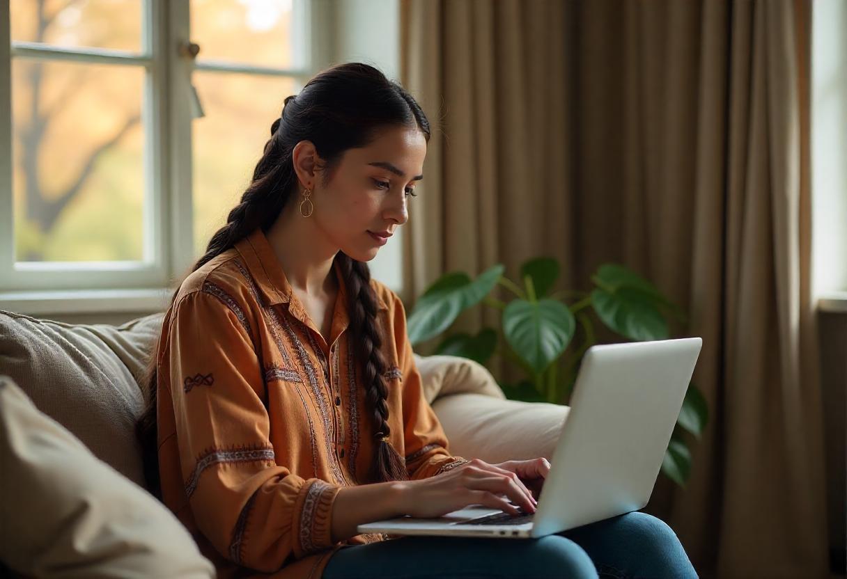 Patient attending a telepsychiatry session via video call